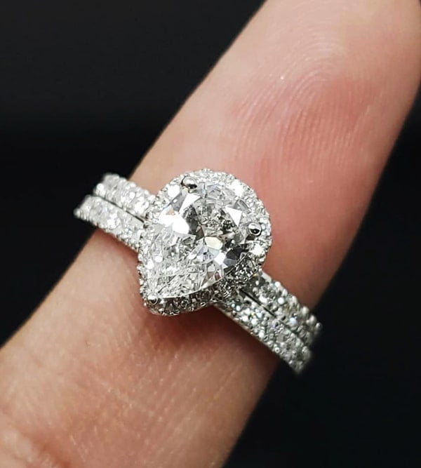 Custom Diamond and Lab Engagement Ring 
